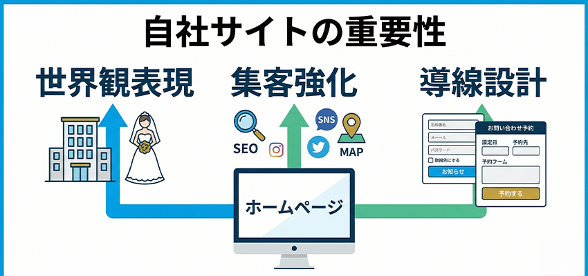 ポータルサイトに頼らないブライダル・結婚式場のホームページが必要な理由