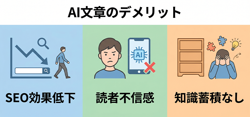 ChatGPTなどが書いたAI文章のデメリット