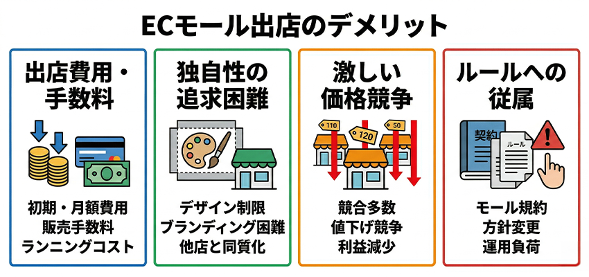 ECモール出店のデメリット