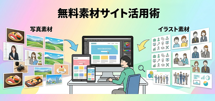 ホームページで使える写真とイラストの無料素材サイトとは