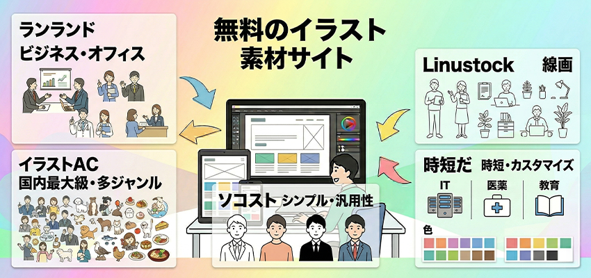 無料のイラスト素材ダウンロードサイト