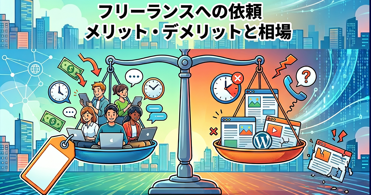 フリーランスにホームページ制作を依頼！メリット・デメリットと相場