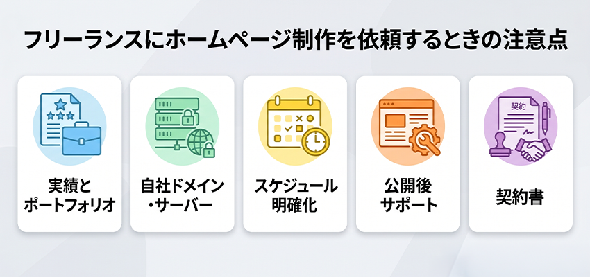 フリーランスにホームページ制作を依頼するときの注意点