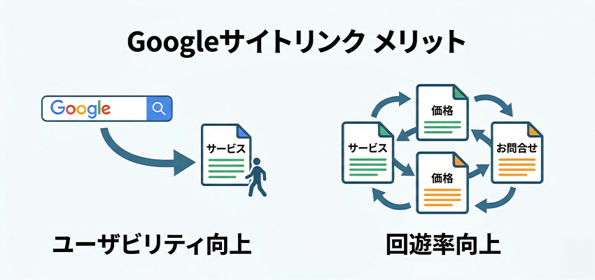 Googleサイトリンクのメリット