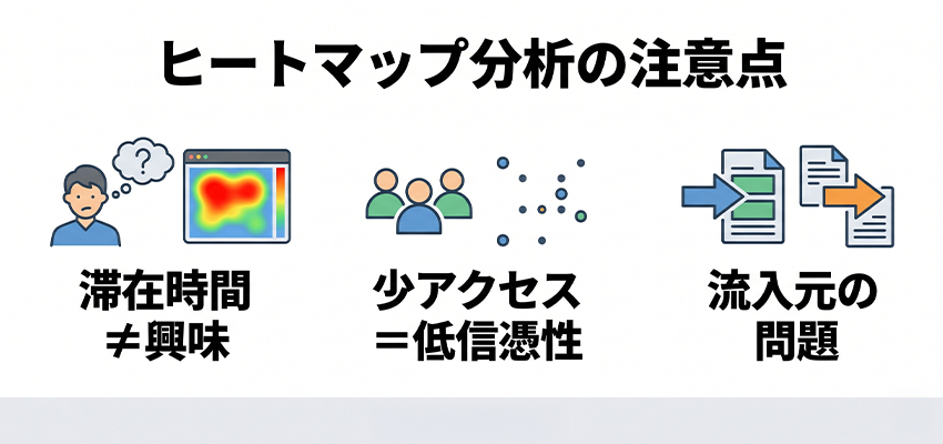 ヒートマップ分析を行う時の注意点