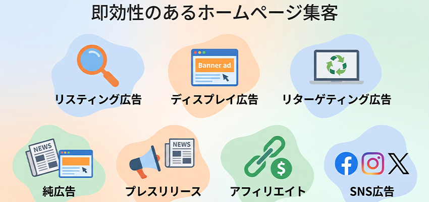 即効性のあるホームページの集客方法