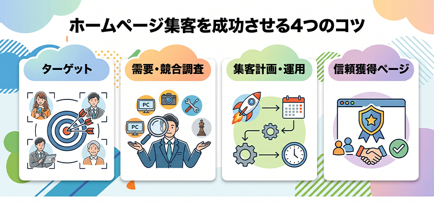 ホームページの集客を成功させるコツ