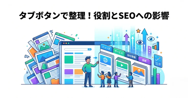 タブボタンとは？ホームページでの役割とSEOへの影響