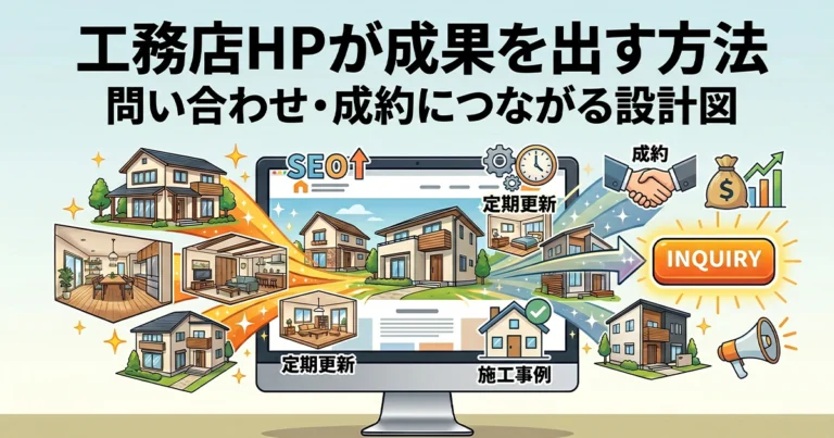 工務店のホームページ制作は施工事例で決まる！成果を出す方法