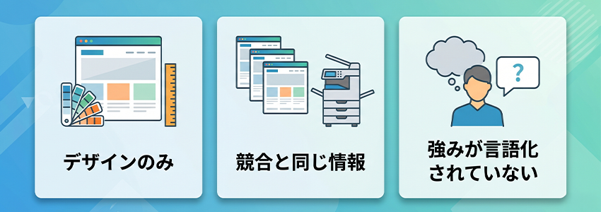 差別化ができていないホームページの特徴