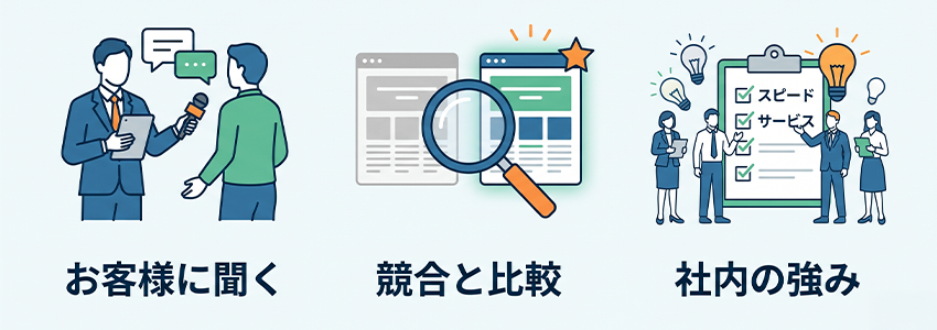 差別化するために自社の特徴を見つける方法