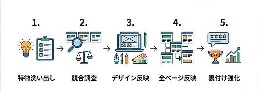 自社の特徴を打ち出す差別化の5ステップ