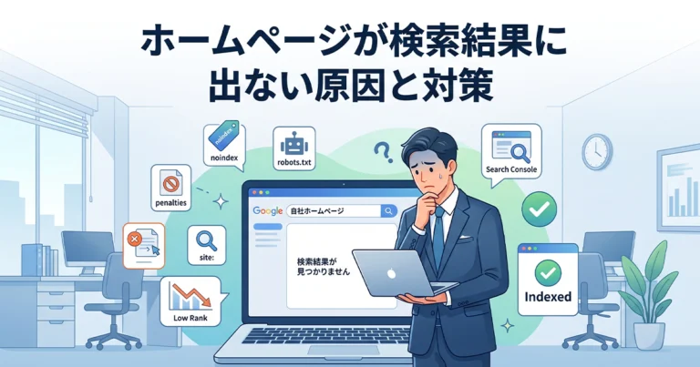 ホームページが検索しても出てこない原因と対処法