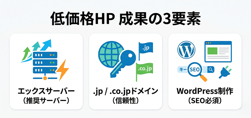 低価格でも成果が出るホームページ制作に必要な要素