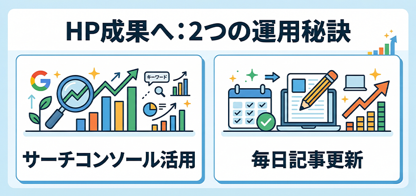 ホームページから成果を出すには制作よりも運用が大切
