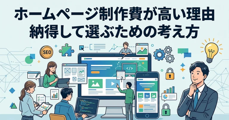 ホームページ制作費用が高い理由と納得するための考え方