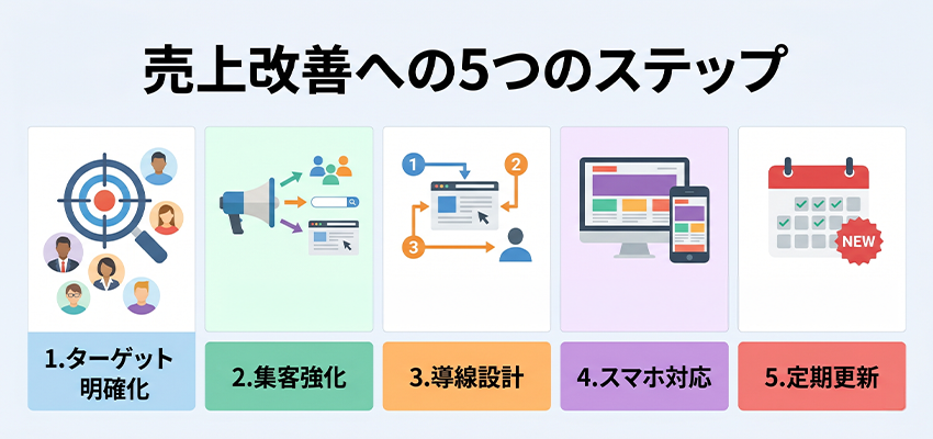 ホームページで売上が伸びない理由と改善する方法