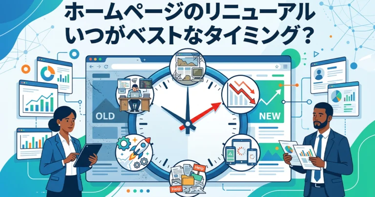 ホームページをリニューアルするベストなタイミングを教えて