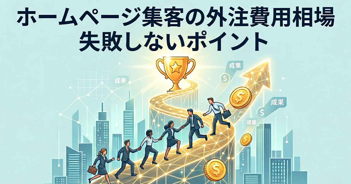 ホームページ集客の外注費用相場！失敗しないポイント