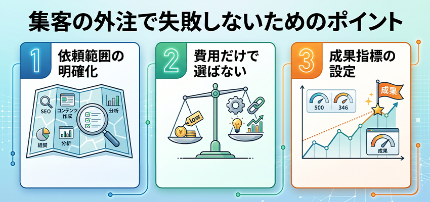集客の外注で失敗しないためのポイント