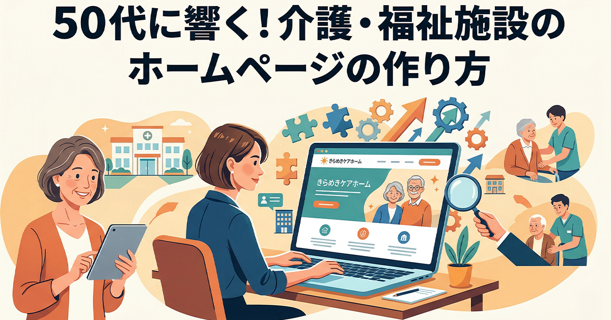 50代に響く！介護・福祉・老人ホームのホームページ制作法