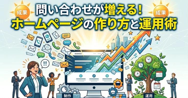 問い合わせが増えるホームページにするにはどうすればいいの？