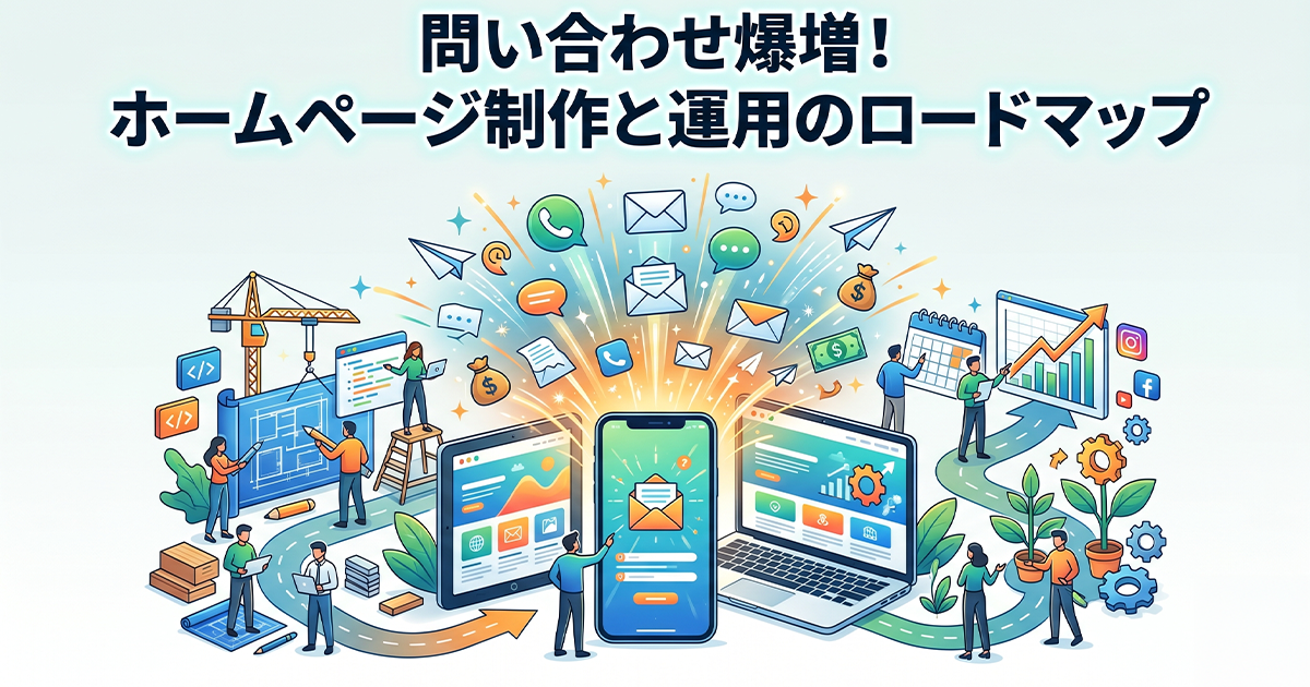 問い合わせ爆増！ホームページ制作と運用ロードマップ