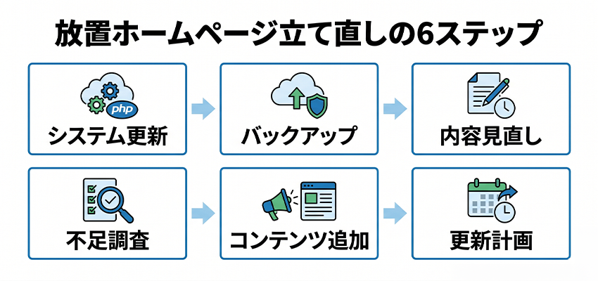 放置されたホームページを立て直す方法
