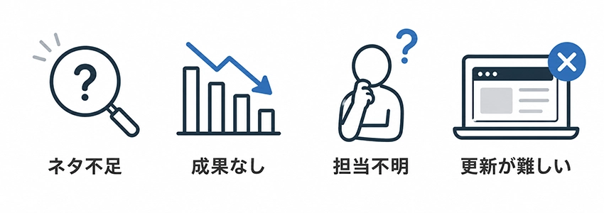ホームページを放置してしまう原因