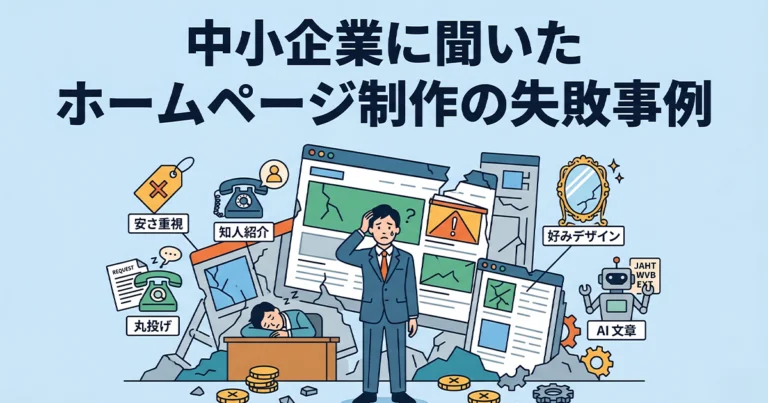 中小企業に聞いたホームページ制作・運用の失敗事例