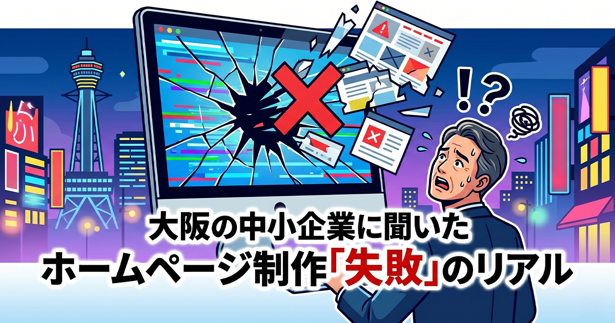 大阪の中小企業に聞いたホームページ制作の失敗事例