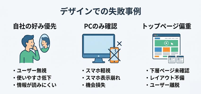 デザインでの失敗事例