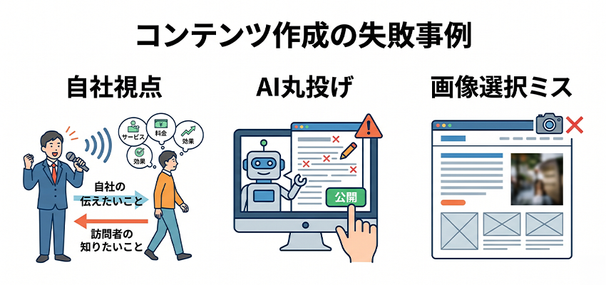 コンテンツ作成での失敗事例