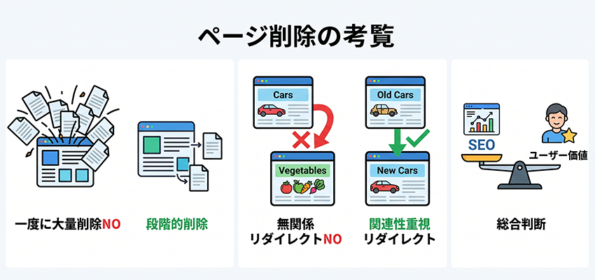 ページ削除を行う時の注意点
