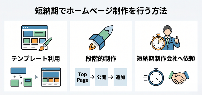 短納期でホームページ制作を行う方法