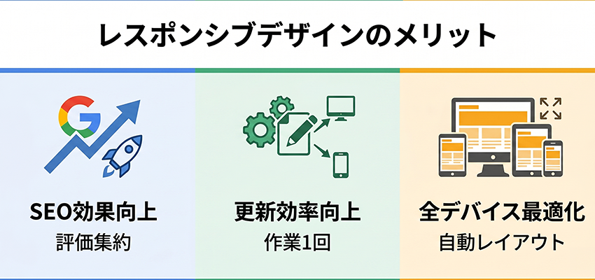 レスポンシブデザインのメリット