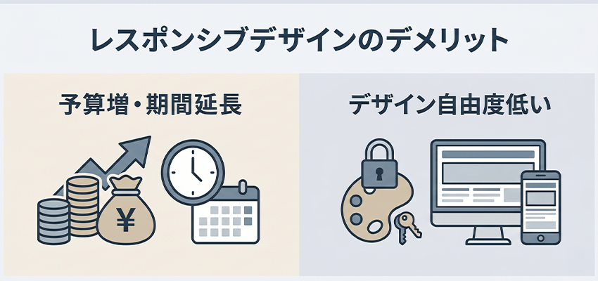 レスポンシブデザインのデメリット