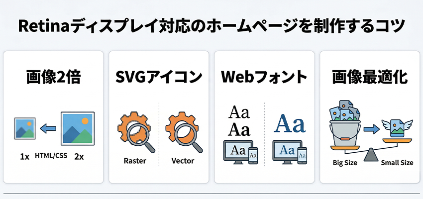 Retinaディスプレイ対応のホームページを制作するコツ
