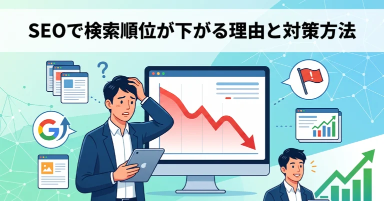 SEOで検索順位が下がる理由と対策方法