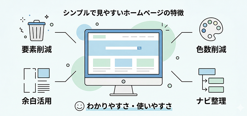 シンプルで見やすいホームページとは
