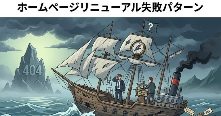 ホームページリニューアルに失敗するよくあるパターン