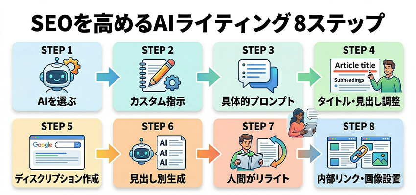 SEO評価が高まるAIライティングの方法