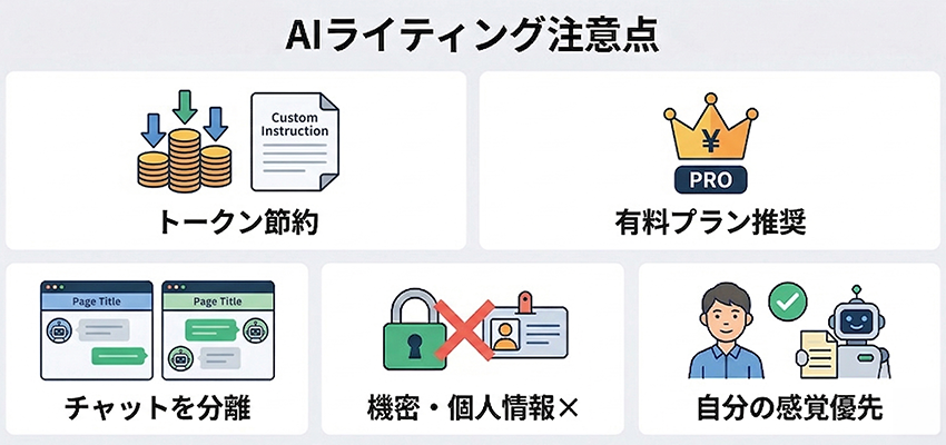 AIライティングを行う時の注意点