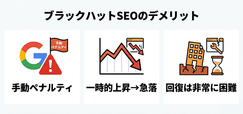 ブラックハットSEOのデメリット