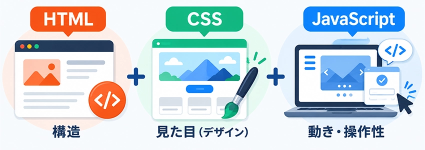 ホームページ制作でコーディングに使われる言語と役割