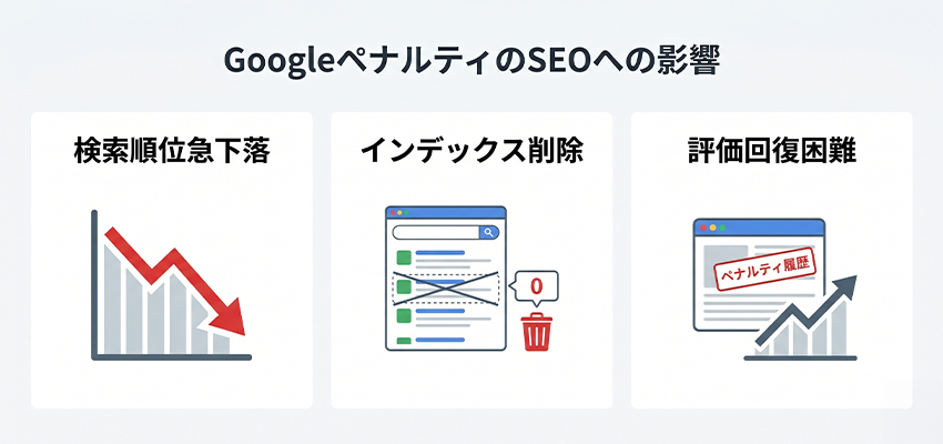 Googleペナルティが与えるSEOへの影響