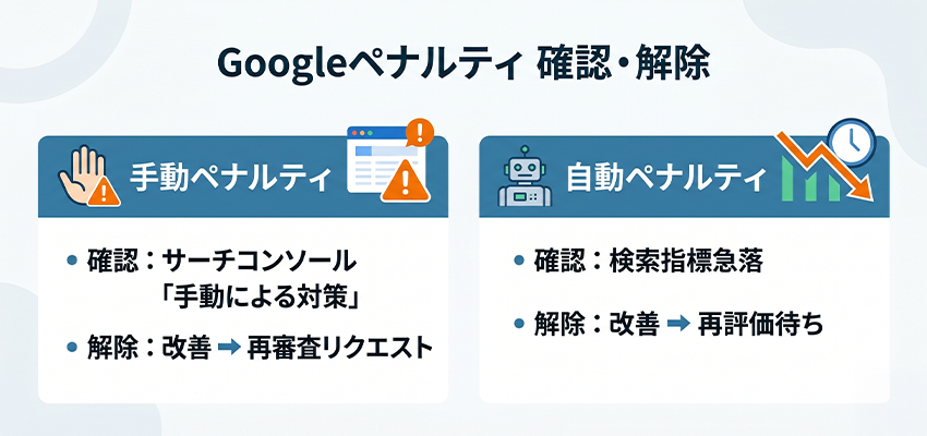 Googleペナルティの確認方法と解除方法