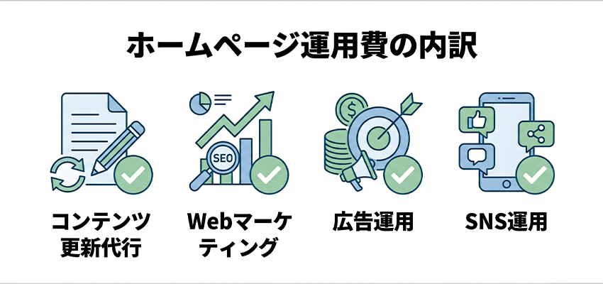ホームページ運用費の内訳と相場