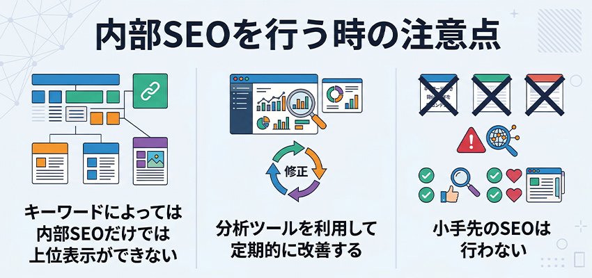 内部SEOを行う時の注意点