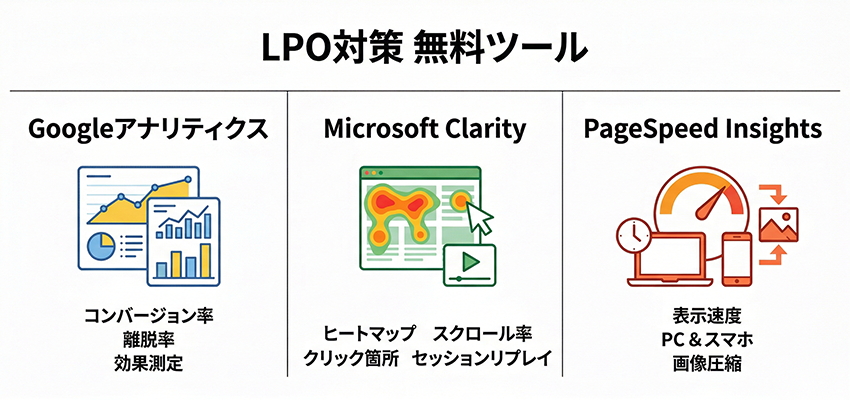 LPO対策に役立つ無料ツール